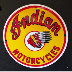 PLAQUE EMAILLEE INDIAN MOTORCYLES