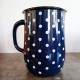 PICHET BLEU MARINE A POIS BLANCS