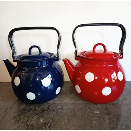 WATER KEETLE DARK BLUE WITH WHITE DOTS - 2.5 L