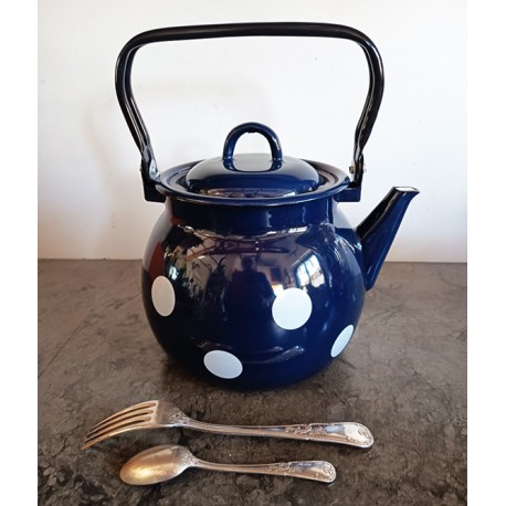 WATER KEETLE DARK BLUE WITH WHITE DOTS - 2.5 L