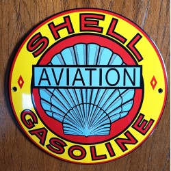 PLAQUE SHELL GASOLINE AVIATION