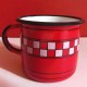 MUG - CUP GREY WITH WHITE DOTS - 0.25 L
