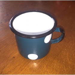 MUG - CUP RED WITH WHITE DOTS 0.25 L