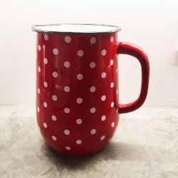 PITCHER RED WITH WHITE DOTS
